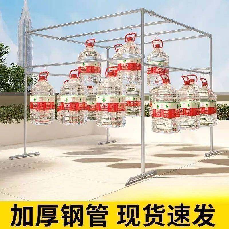 镀管iCz2R8Y6锌钢晾衣架户风外庭院防落地大型晒架简易四方被架爬