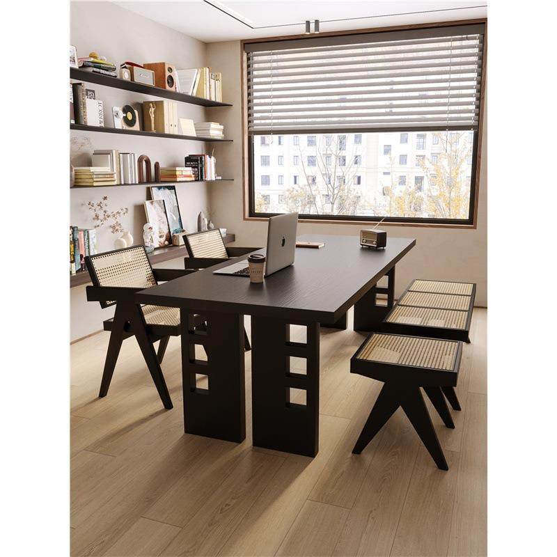 严选家用实木书桌客厅长方形白蜡木大板桌黑色简约感办公桌工作台,工业油品/胶粘/化学/实验室用品,其他实验室设备,淘宝优惠券,粉丝福利购,淘宝优惠卷