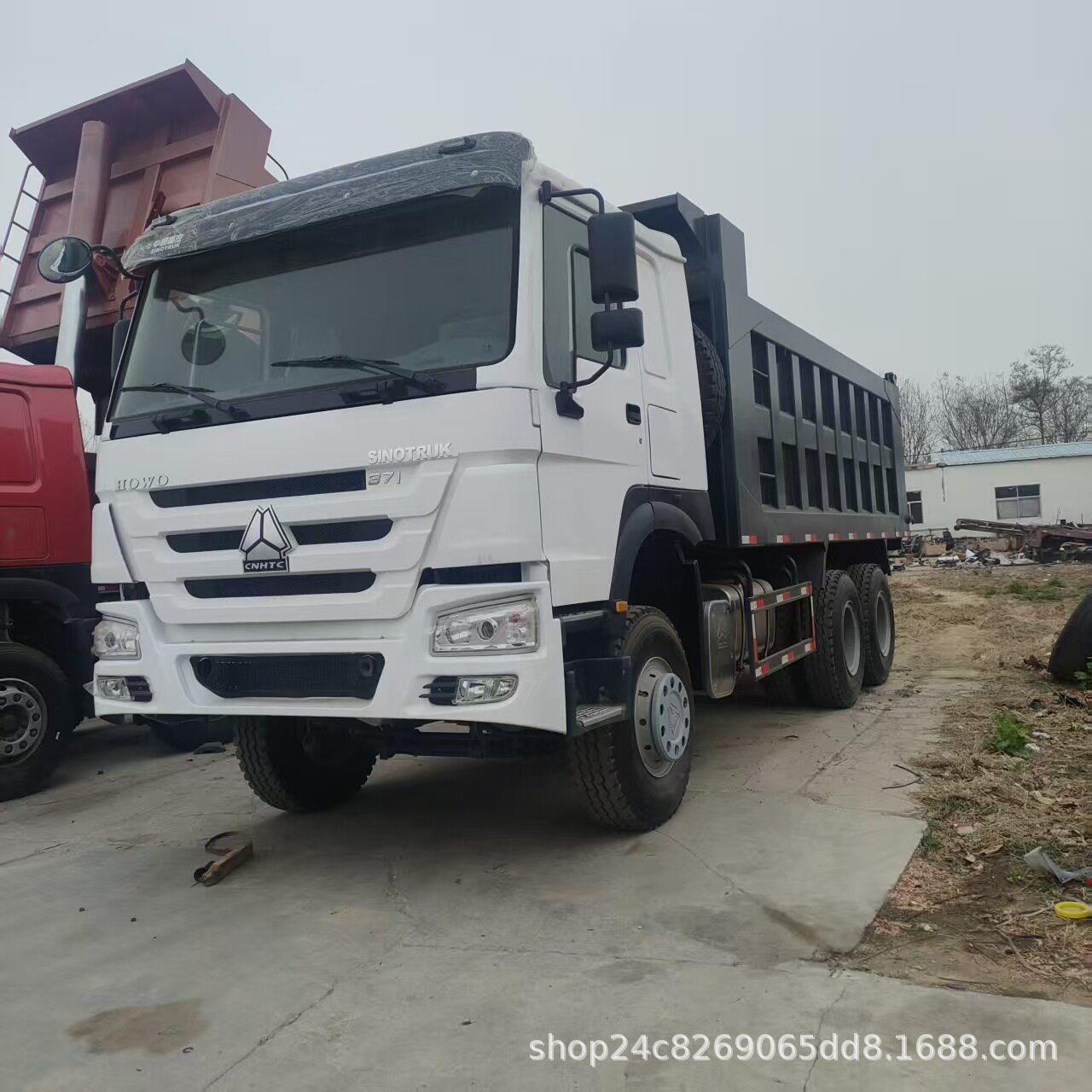 跨境HOWO6x48x4自卸卡车371375马力10/12轮渣土车