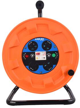 锴达KT82207移动电缆盘4位30米3*2.5平方电源卷盘过热保护线缆盘