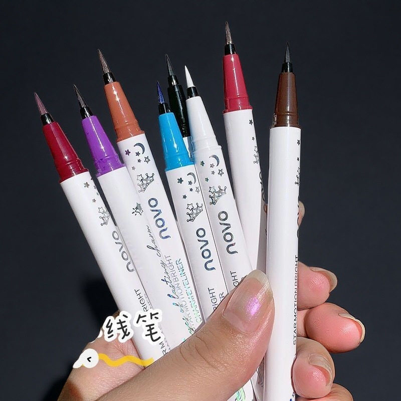 彩妆NOVO彩色眼线笔持久不晕染极细头眼线液笔软毛女初学者,彩妆/香水/美妆工具,男士眼线,淘宝优惠券,粉丝福利购,淘宝优惠卷