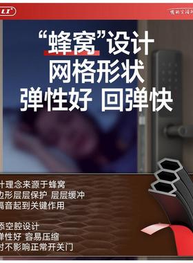 防盗门密封条缝户入门隔音超静音窗房门卧室门硅胶条防风门静TML
