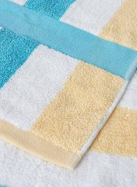 加厂家纯棉条纹沙滩巾PIN90*180厚加店大酒浴浴巾健身巾