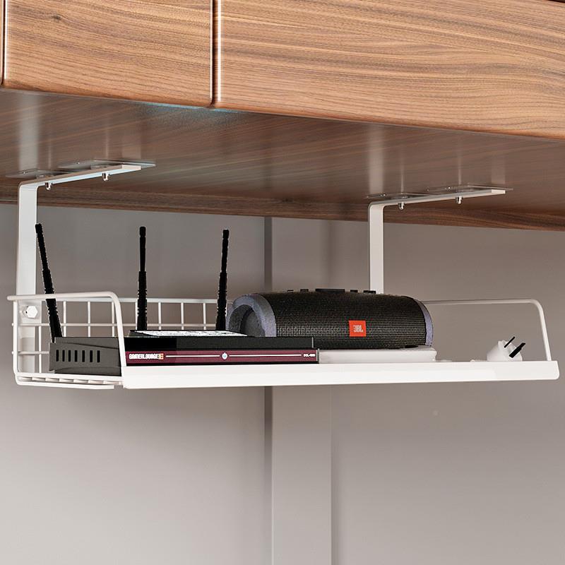 桌下理线架桌底电线收纳整线理架路649桌面插路由器置排物盒走线