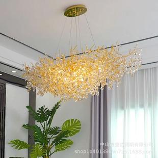 级豪法华别墅树626枝餐高厅简美奢华高档蜡烛厅大灯式枝客型大厅