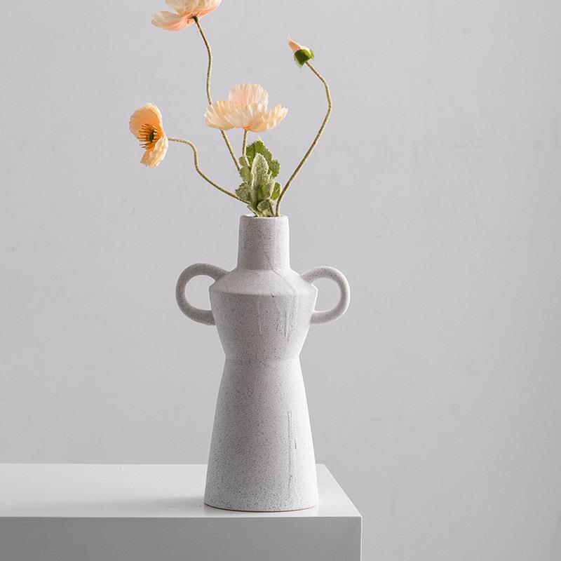 读途小众ins文艺现代陶瓷装IFP饰花瓶培插鲜花酒客店展厅厅花摆水