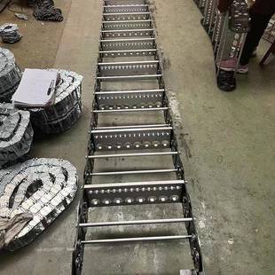 厂家TL钢铝拖链数机全封闭电缆金穿线控钢制拖链桥床式属钢铝拖链