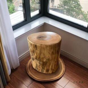 香樟木墩子原木凳实子木墩大木桩支架底座茶创几凳无品牌/树换鞋
