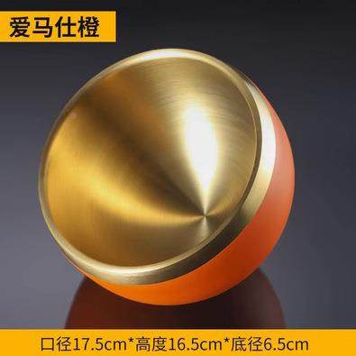锈钢双层烟盅创酒KTV烟灰意缸会所酒943店时尚斜口碗垃圾果吧皮盅
