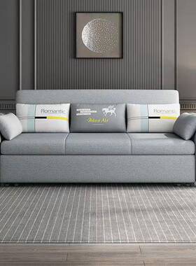 能YCV沙发床功两用折叠小户多型床客厅卧室储物实木沙发二用灰色