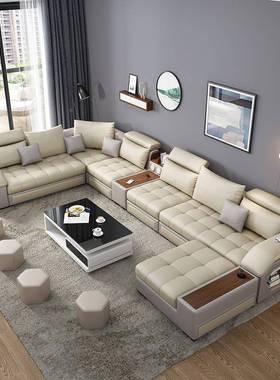 小户型布艺沙发组合套装现客厅转角家用65549沙发代防科大技布水