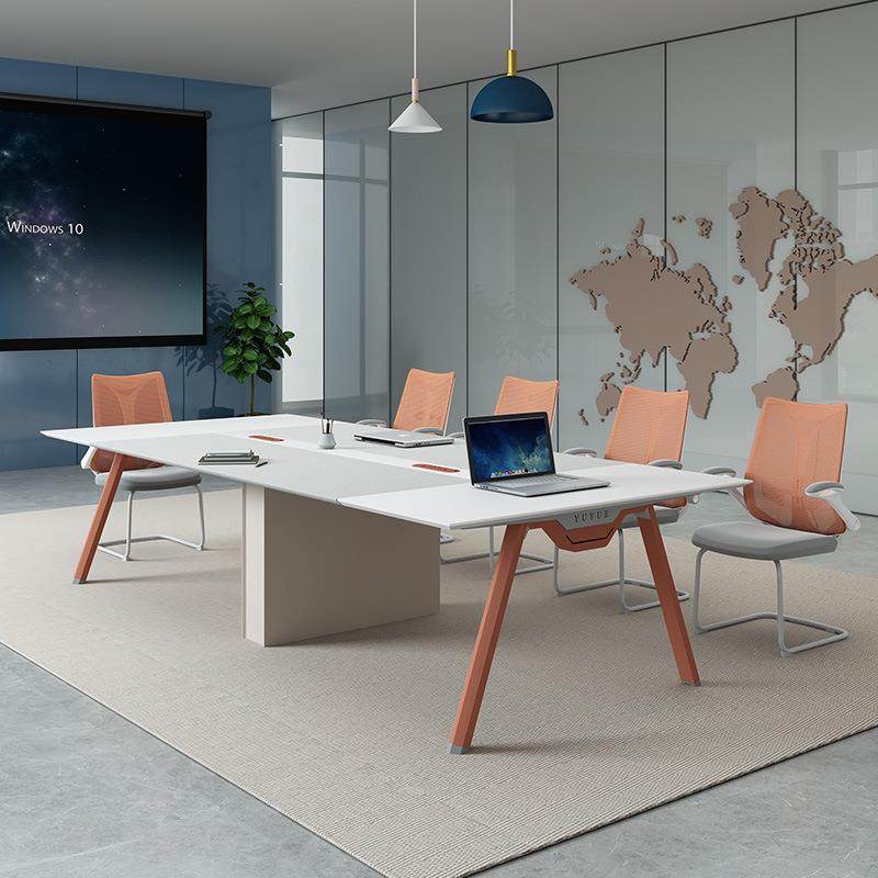 会室长咨询客服形白色会议桌长桌条桌办公桌方椅组合议接待简约现,商业/办公家具,会议桌,淘宝优惠券,粉丝福利购,淘宝优惠卷
