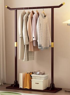 衣挂架卧室地衣帽架家用床边晚上放衣60598神器非衣实落木简约服