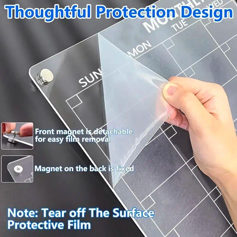 透克磁吸亚力周计划日历记明事留言写字示板可擦写495磁性冰箱贴