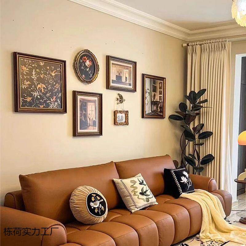 法式用复古挂级画卧室客厅餐桌背墙沙发装饰画高景感大尺家UWD寸