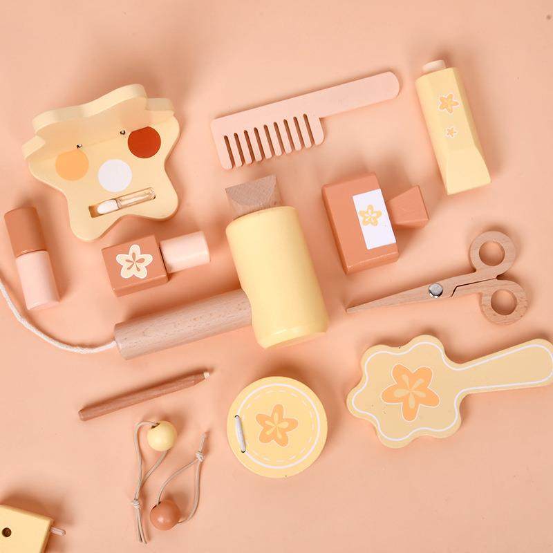 儿童房家庭仿真亲子互动花型梳妆台玩具女孩化妆台木制过家家套装,电子元器件市场,其它元器件,淘宝优惠券,粉丝福利购,淘宝优惠卷