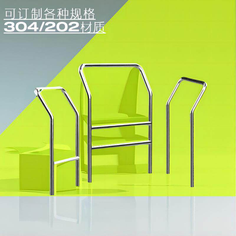 不锈钢推车把手手推车平板车配件大全折叠扶手活动