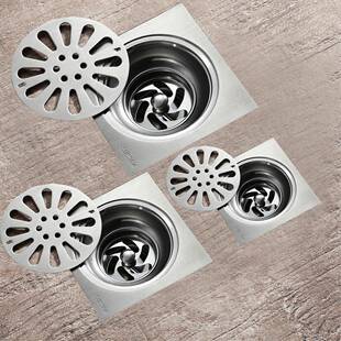 HIDEEP不锈钢方圆形120*120mm卫生间排水防臭地漏HIDL143-1拉丝