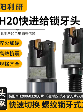 MH20锁牙分体式铣刀头MH20060320刀片抗震防震铣刀头快进给开粗
