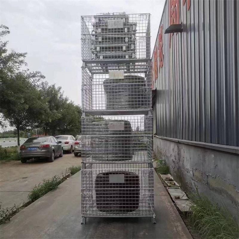折叠仓储笼网格箱铁框框周转筐铁筐货仓库笼储仓储笼物笼货可移动