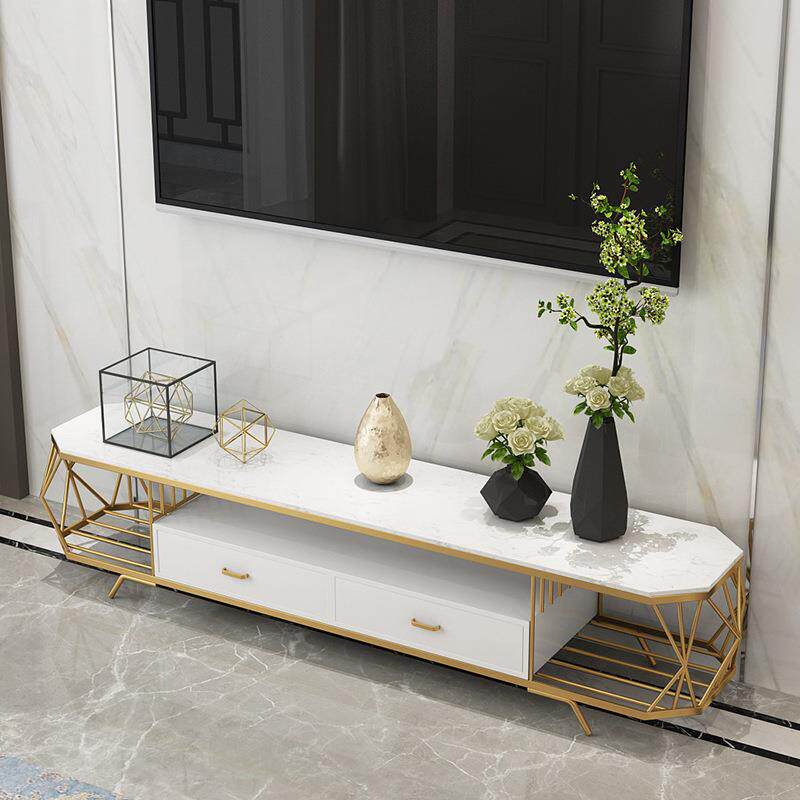 简约现代大理石电视柜钢化玻璃地柜小户型客厅组合矮柜储藏柜整装