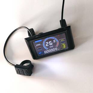 新款山地电动助力车改装自行车配件滑板车液晶调速彩屏仪表SW900