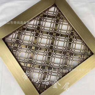 304不锈钢装饰网格玫瑰金仿竹编织筛网屏风隔断金属网格