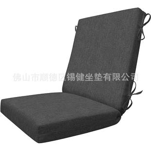 室外阳台单人椅子户外椅垫凳子防泼水可拆洗绑带海绵连体靠背坐垫