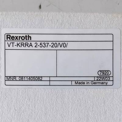 0811405082VT-KRRA2-537-20/V0/#Rexroth//力士乐