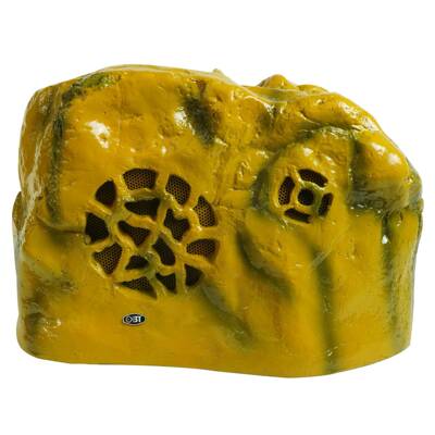 欧博OBT仿真石头草坪音响户外别墅景观花园林黄色防水音箱现货