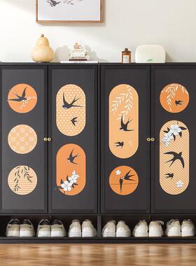 层中古风鞋柜物家用TTH门口楼道多入户玄关一体靠防尘鞋架储收纳