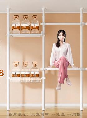 顶天立地晾架加粗加厚地卧室置物衣帽衣衣柜置XX811810挂落架支撑
