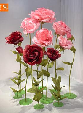 超大仿真手工VZV玫花装婚礼道具瑰巨型纸商场艺成品美陈饰情人节