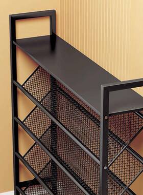 新款用碳钢后鞋架子IEI入户门多层家门口宿舍简易超窄小鞋柜门鞋