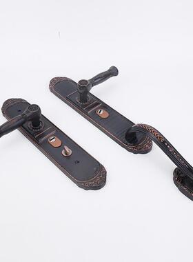 防盗门把手铝合金撬黑红黄长款厂家通直销精品防1大拉手用235m门m