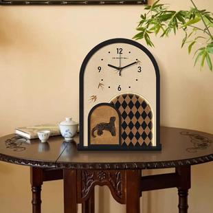 座关钟客厅玄205新款 DE典艺摆术桌2面摆件时钟台式 轻奢高 古YW