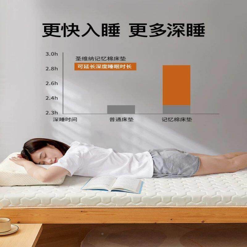 记忆棉床垫垫大学x438生软宿舍人901住90儿童中校1米2床褥子