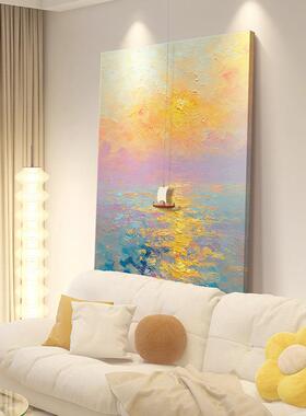 一帆风顺海景厅装画饰画现代简约艺术肌al202511理餐厅挂感入客户