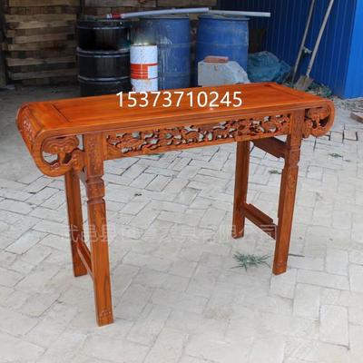 简约课桌学生热售中式仿古实木花雕卷书桌