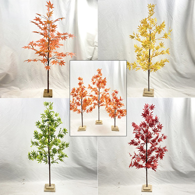 仿真绿植假枫树鸡爪枫高仿绿植盆栽室内客厅植物落地装饰橱窗摆件