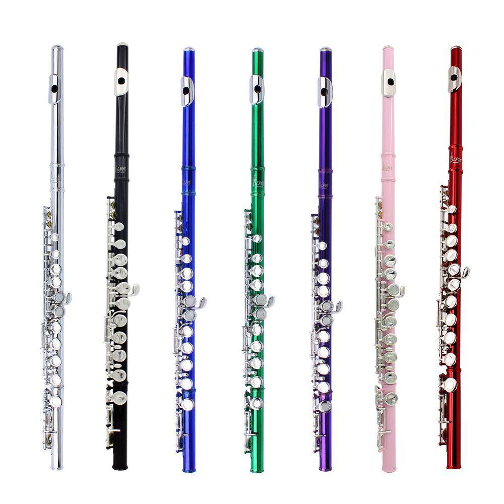 SLADE雷德16孔长笛C调白铜管体布盒款初学者乐队演奏适用多种颜色