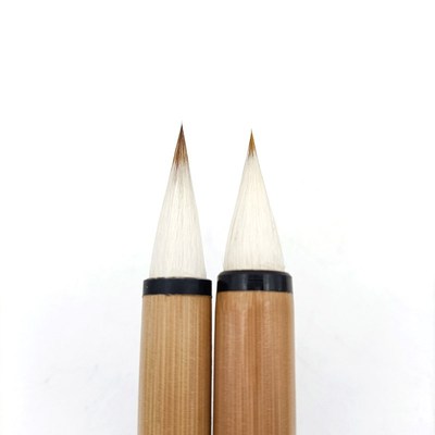 晋云斋 古法缠纸鸡距笔 狼羊兼毫 短峰蒜头笔 初学者培定制