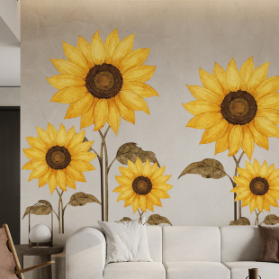 温馨卧室房间布置墙面装 饰墙壁贴画3d立体中秋国庆墙贴纸自粘墙纸