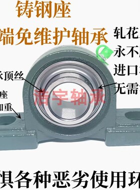 铸钢三层密封免维护UCP314 315 316 317 318 319 320-328带座轴承