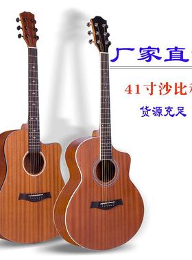 j云杉木41寸i民谣881吉他成人乐器民谣吉他gutr初学者a沙比利吉它