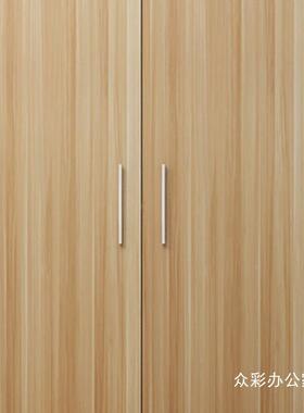 二门更衣柜色简易衣柜工浴室更宿舍木质衣QMY柜浅员胡桃健身房衣