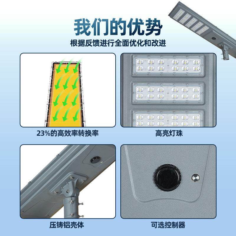 一体路灯户外灯灯LED感JCS0868应大功灯率工程路化头跨境