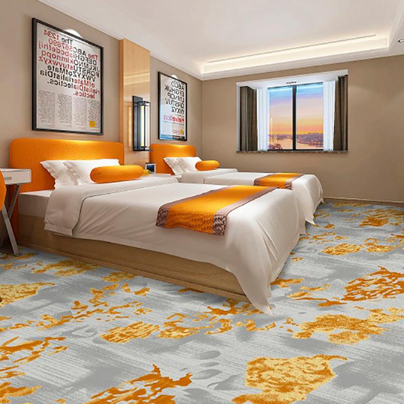 厅货印花满铺地毯现酒店宾馆台球面包间接待室at-94534舞台大积满