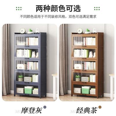 置架地书物架落学生多层收纳架家封闭式简WTK易书柜省空间用防尘