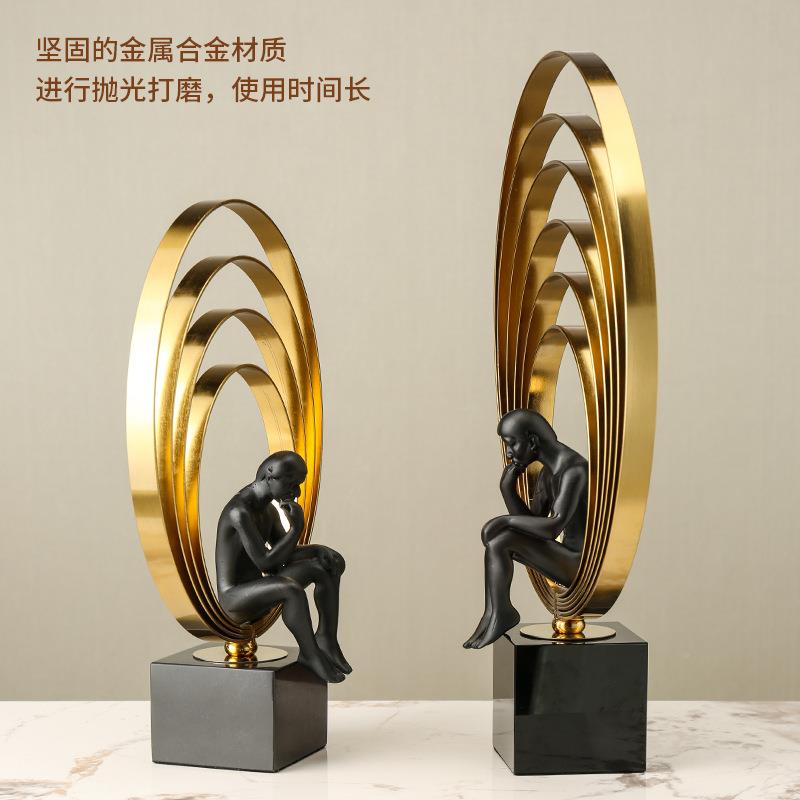 创意金属大理石工BJ-0032艺品摆件样现代简约板房玄关电柜视品家